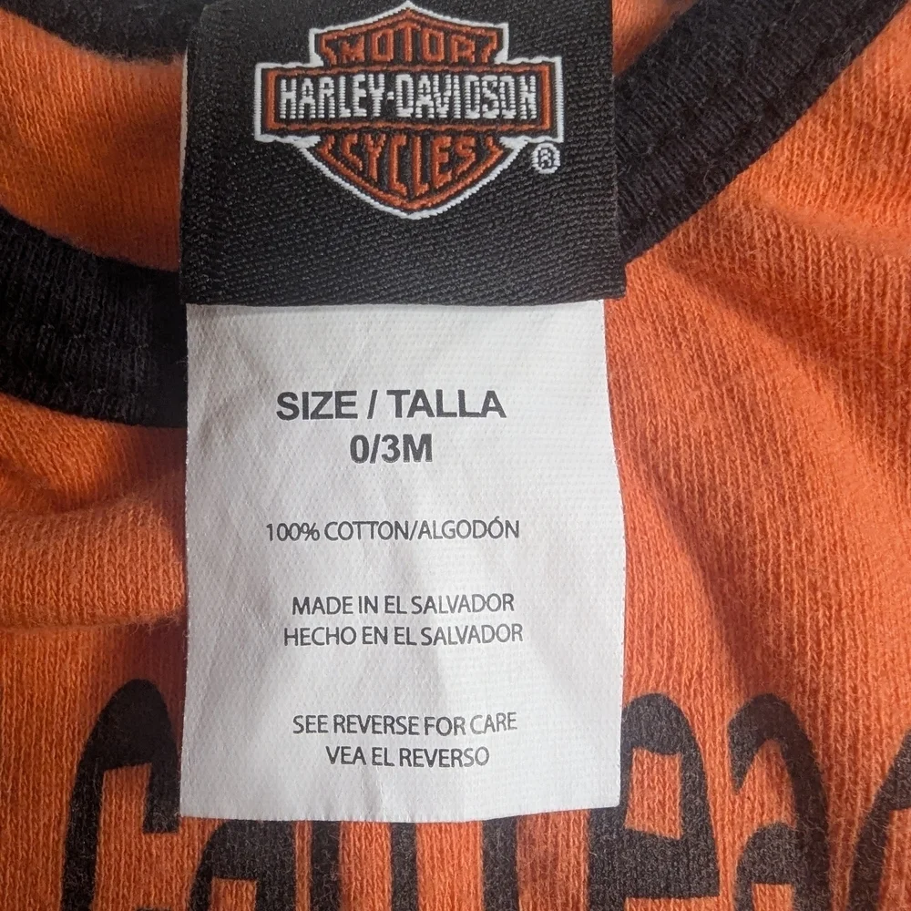 Harley Davidson Baby One Piece 0-3 Months If you can read this the BIB fell off